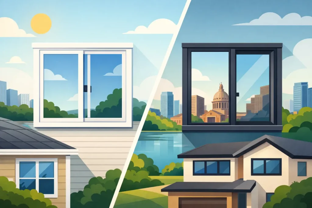 Vinyl vs Fiberglass Windows for Austin Homes